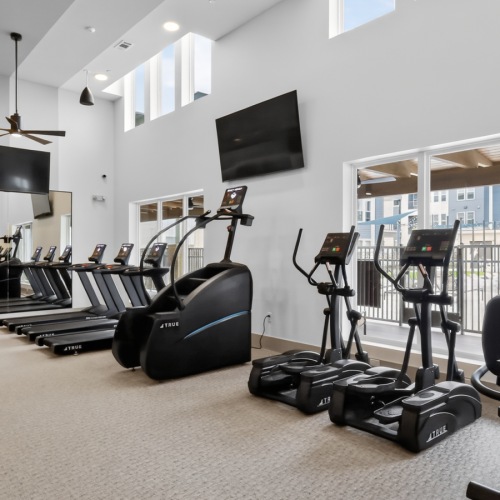 Gym with treadmill